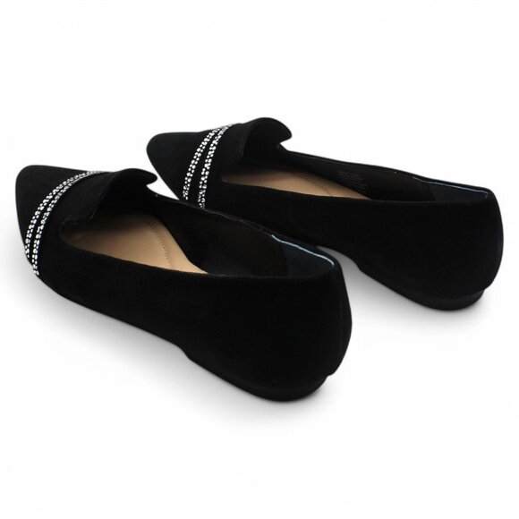 Alfani Womens Poee Strap Leather Slip on Smoking Loafers Black - Picture 7 of 8